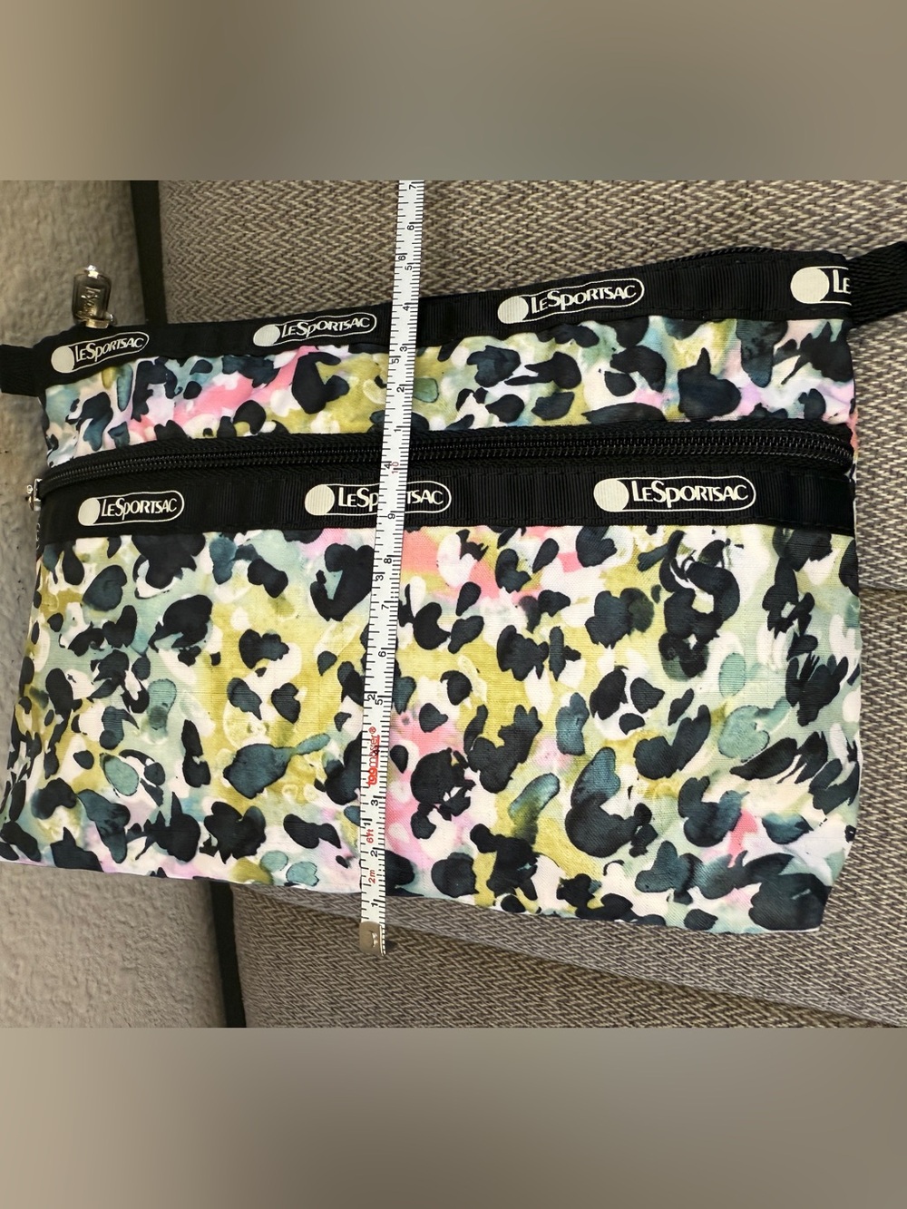 LeSportsac Zipper Pouch, ‘Charming Cheetah’ Watercolor Pattern - Picture 14 of 15